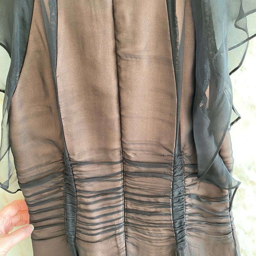 La Perla Sheer Black Maxi Dress - Picture 3 of 12